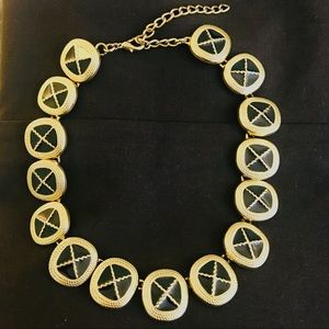 Vintage black and gold necklace